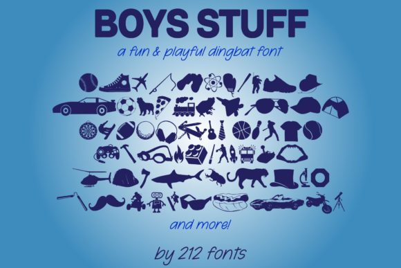 Boys Stuff: A Playful Dingbat Typeface for Handmade Products