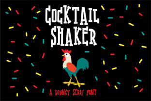 Cocktail Shaker: A Whimsical Serif Font for Playful Web Design