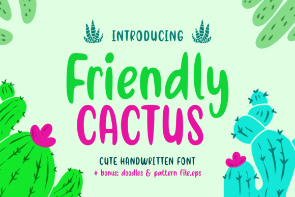 Friendly Cactus: The Playful Decorative Typeface for Handmade Brands